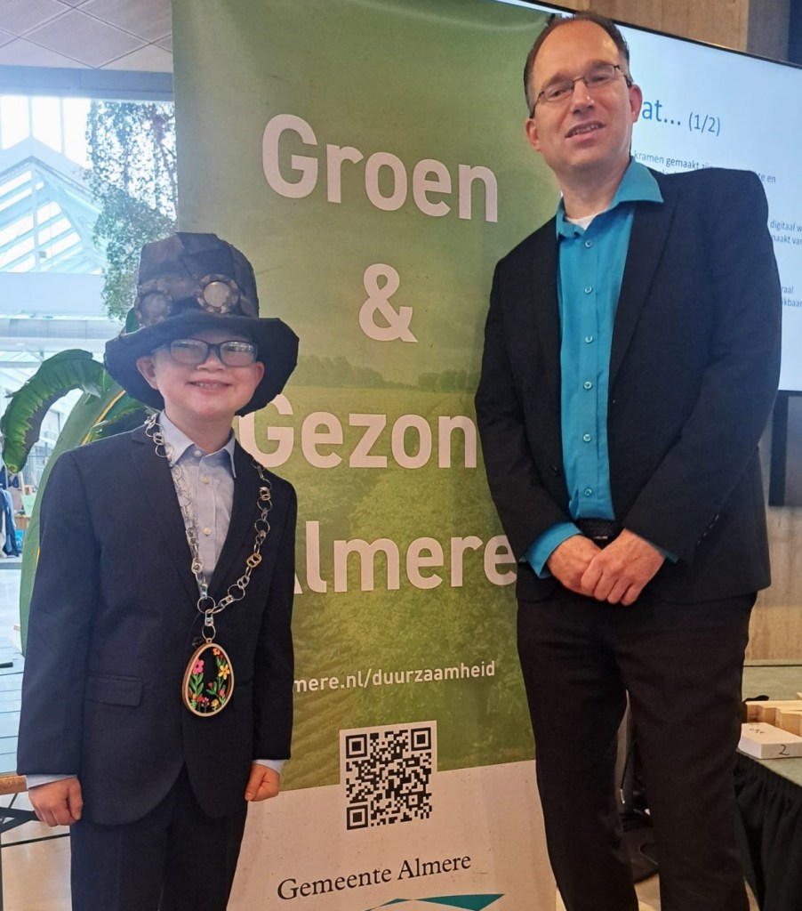 25 KlimaatFair Almere opening met kinderklimaatburgemeester Anthony en wethouder Sprong-Groen en Gezond